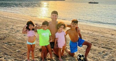 Cristiano Ronaldo shares adorable family photo after flying his brood to Dubai