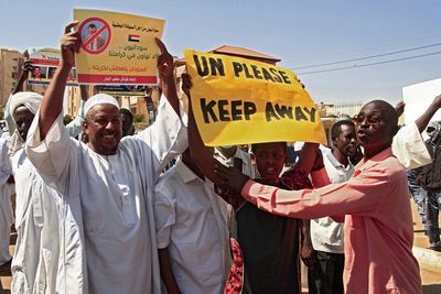 Sudanese protest against UN talks to resolve post-coup crisis