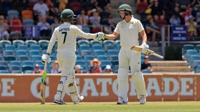 Australia bat their way into box seat against England after day one of Women's Ashes Test in Canberra