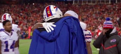 This video of Josh Allen telling Gabriel Davis they’re going to AFC title game after late TD is brutal