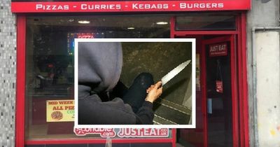 Racist robber threatened Lanarkshire takeaway staff with a knife