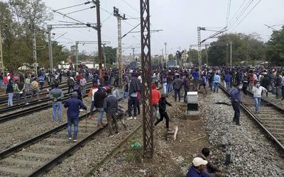 Hundreds of students booked in Bihar over rail exam protest