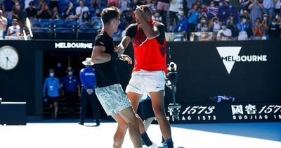 Nick Kyrgios celebrates wildly as box office doubles act reach Australian Open final