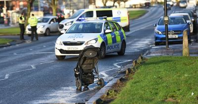 Glasgow Great Western Road crash sees toddler rushed to hospital after pram hit by car