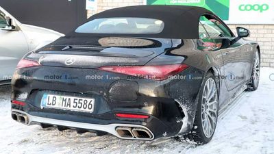 Mercedes-AMG SL Plug-In Hybrid Spied With Its Charging Port Showing