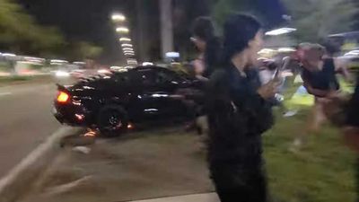 Ford Mustang Crashes Into Crowd Leaving Meet At Lambo Dealership