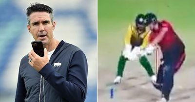 Kevin Pietersen rolls back the years by hitting 30 in one over during legends match