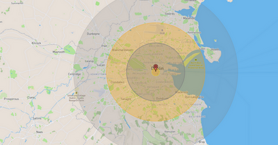 Scary map shows how much of Dublin would be blown up if nuclear bomb hit city centre