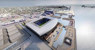 New Bramley-Moore Dock drone footage shows rapid Everton stadium progress