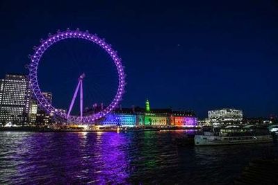 London landmarks turn purple to mark Holocaust Memorial Day