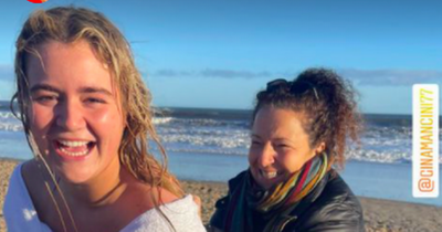 Tilly Ramsay joins Strictly co-stars Sara Davies and Nadiya Bychkova for ice-cold dip