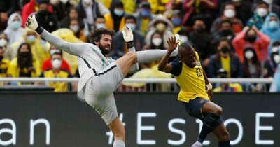 Alisson Becker rescued by VAR in chaotic friendly after two red cards