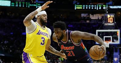 Lakers player grades: Anthony Davis’ strong night not enough vs. Joel Embiid, Sixers