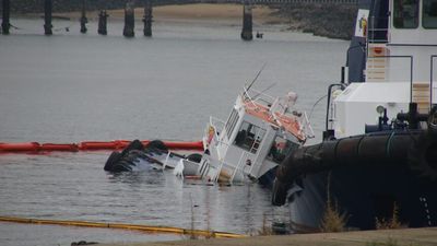 Two TasPorts tug boats sink after collision in Devonport