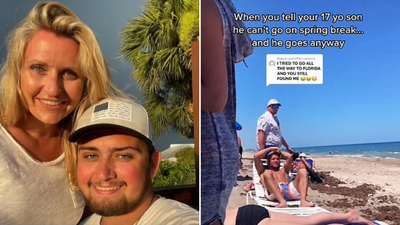 Mother drives eight hours to confront her son on beach after he snuck out for spring break