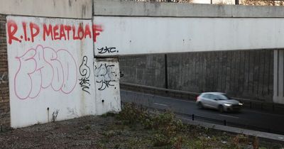 'RIP Meat Loaf' graffiti removed from Heaton roundabout - but other graffiti remains
