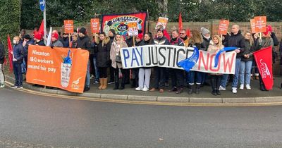 Workers protest over 'lack of support' against 'disgraceful' pay at B&Q warehouse