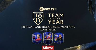 FIFA 22 TOTY 12th man and Honourable Mentions FUT items confirmed