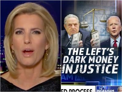 Laura Ingraham displays graphic of George Soros clutching banknotes on Holocaust Remembrance Day