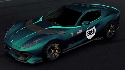 Unique Ferrari 812 Competizione A Wears Gorgeous Blu Capri Paint