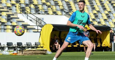 Ciaran Clark's response to red card in Newcastle's friendly win over Al-Ittihad