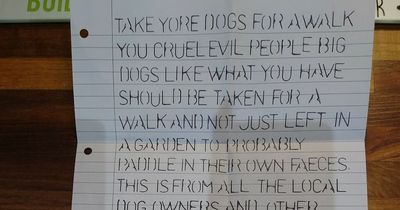 Leeds couple 'raging' after 'weird' letter from stranger calls them 'evil' for not walking their dogs
