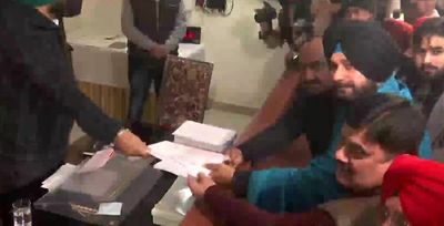 Punjab polls 2022: Navjot Singh Sidhu files nomination papers from Amritsar East