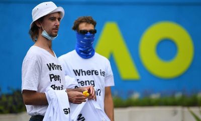 ‘We will not stop’: ‘Where is Peng Shuai’ T-shirts appear at Australian Open final