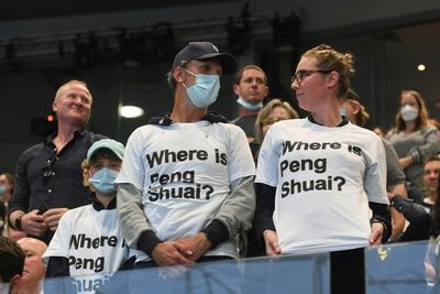 'Where is Peng Shuai?' shirts handed to Australian Open fans