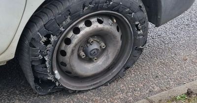 Van driver told police they thought shredded tyre just needed 'pumping up'