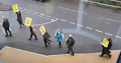 Anti-vaxxers hold protest outside Bristol's Ikea