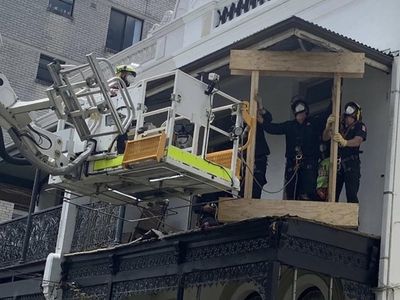 Lucky escape from Sydney balcony collapse