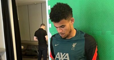 Luis Diaz spotted in Liverpool kit ahead of official unveiling after £50m transfer