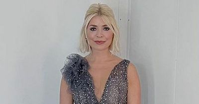 Holly Willoughby stuns in plunging floor length gown for ITV's Dancing On Ice