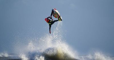 Stunning photos show freestyle jet skiers treating early risers to display near Blyth