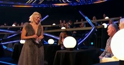 Gazza flirts with Holly Willoughby on Dancing on Ice as son Regan does him proud