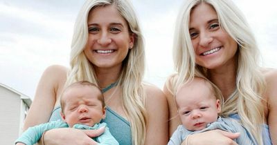 Identical twins give birth two hours apart despite having different due dates