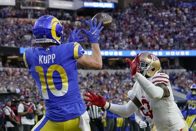 Richard Sherman gives Ambry Thomas important advice after Cooper Kupp touchdown