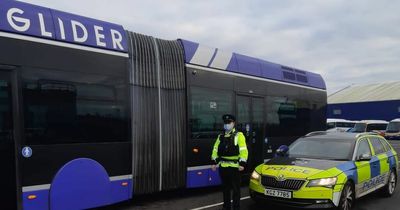 West Belfast incident sees stones and masonry thrown at Glider causing damage