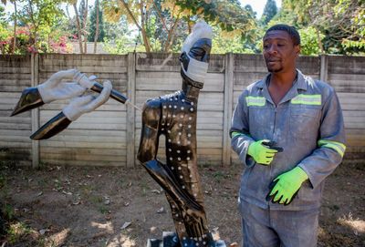 ‘I wanted my art to resonate’: The Zimbabwean sculptor responding to Covid with creativity