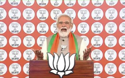 PM Modi claims BJP restored law and order in Uttar Pradesh