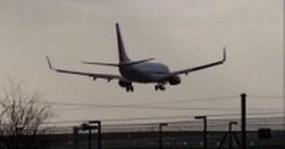 Terrifying moment Jet2 plane is forced to abort landing during Storm Malik chaos