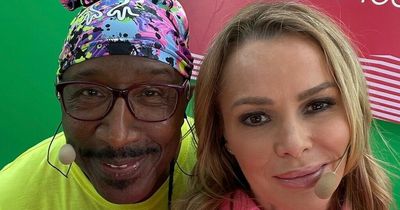 Amanda Holden wears neon Lycra as she joins Mr Motivator for hilarious workout on-air