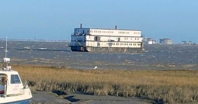 Large 'unmanned ship' seen floating without crew or captain off coast of England