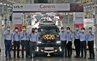 First KIA Carens rolls out of Anantapur factory