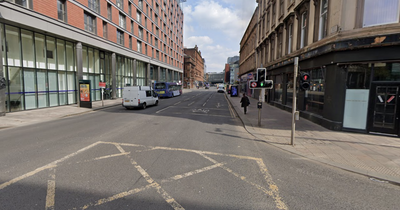 Police seal off Glasgow city centre road as 'blood' spotted near 'disturbance'