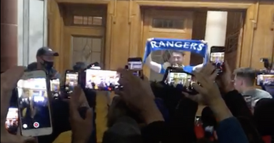 Rangers fans erupt as Aaron Ramsey greets crowds at Ibrox