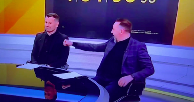 Giddy Kris Boyd celebrates Aaron Ramsey Rangers transfer with 'fist bump' to wind up Celtic fan Shay Given
