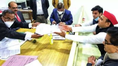 UP polls 2022: SP chief Akhilesh Yadav files papers from Karhal, claims record win, Shivpal extends 'best wishes'