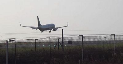 Terrifying video shows plane tackle intense landing amid Storm Malik crosswinds at Manchester Airport